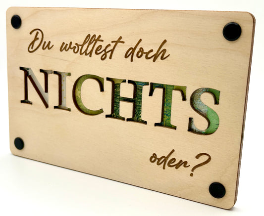 Geldgeschenk „Du wolltest doch nichts“
